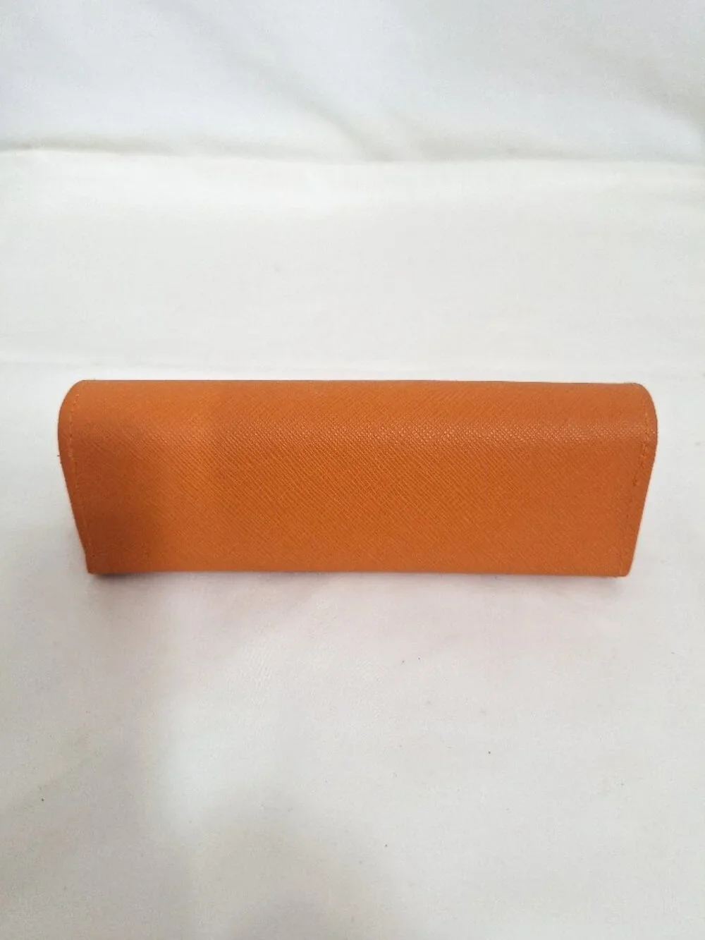 Tory Burch Eyeglass Case Orange orange vinyl depth
